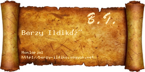 Berzy Ildikó névjegykártya