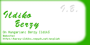 ildiko berzy business card