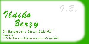 ildiko berzy business card